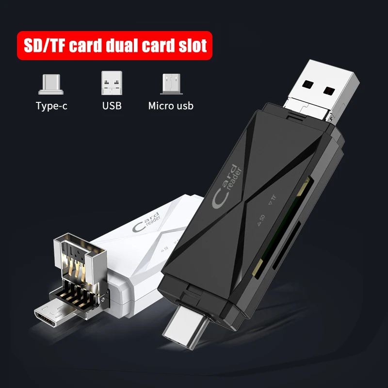 

Устройство для чтения карт памяти 3 в 1, USB 2,0, SD/Micro SD, TF, OTG