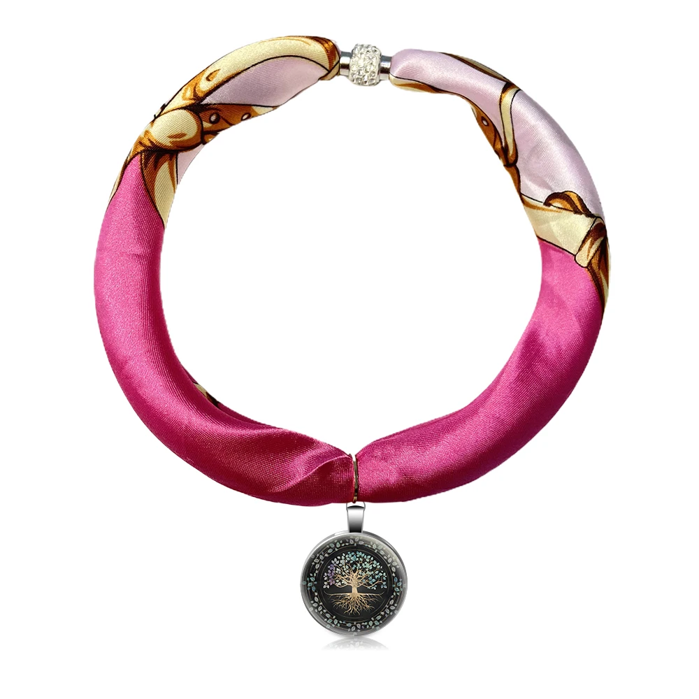 

Luxury Brand Necklace Pendant Scarf Women Bohemia Neckerchief Foulard Femme Accessories Hijab Gift Tree of Life