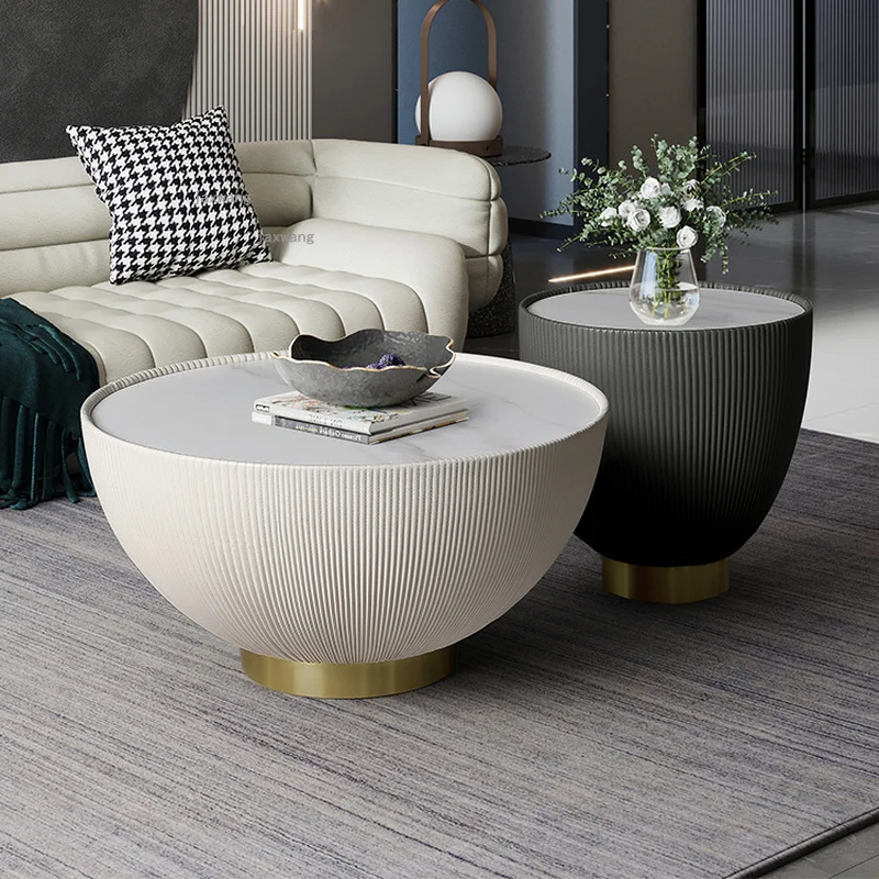 

Living Room Furniture Round Coffee Tables Modern Simple Small Apartment Bedroom Endtable Creative Hotel Designer Bedside Table