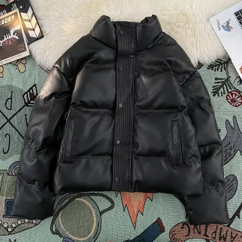 Утепленное хлопковое пальто с воротником-стойкой в американском стиле мужская