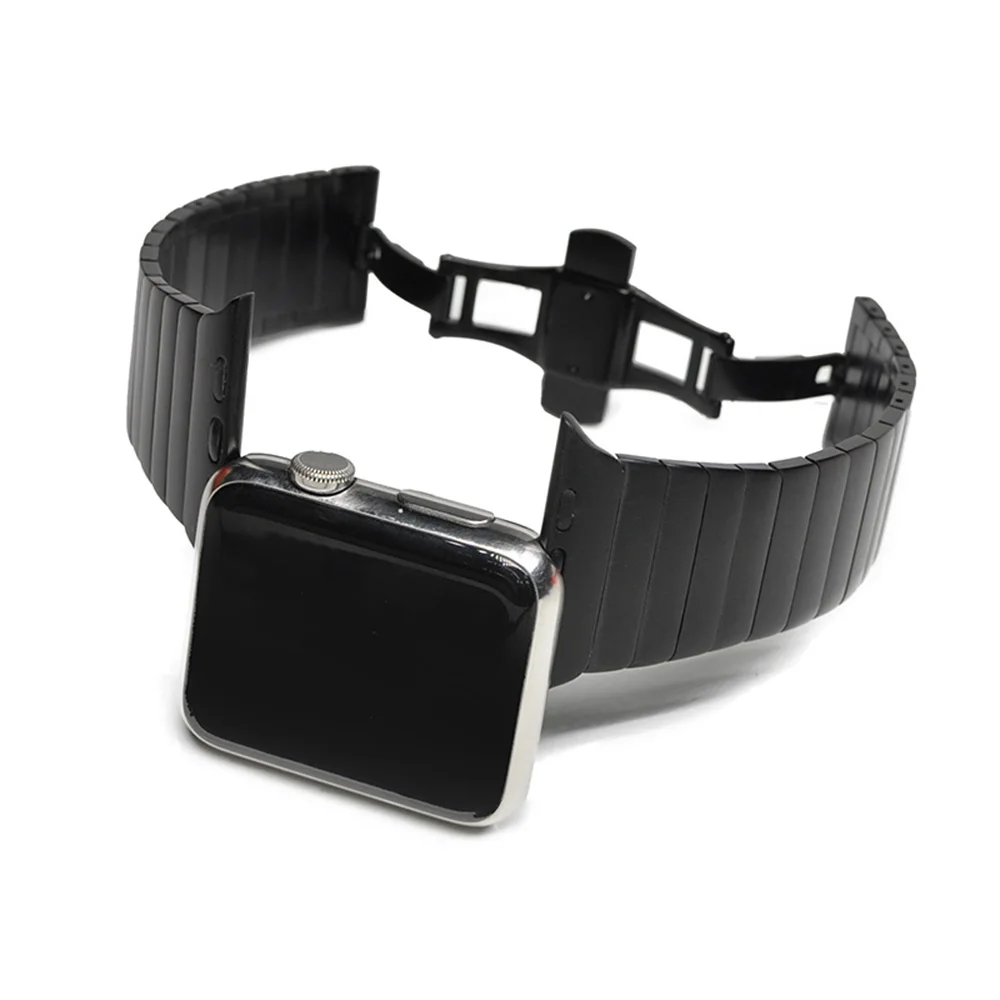 Metal Stainless Steel Strap for Apple Watch Ultra 49mm 876543SE Butterfly Buckle Bracelet for Iwatch 45mm 41mm 44mm 40mm 42 38mm