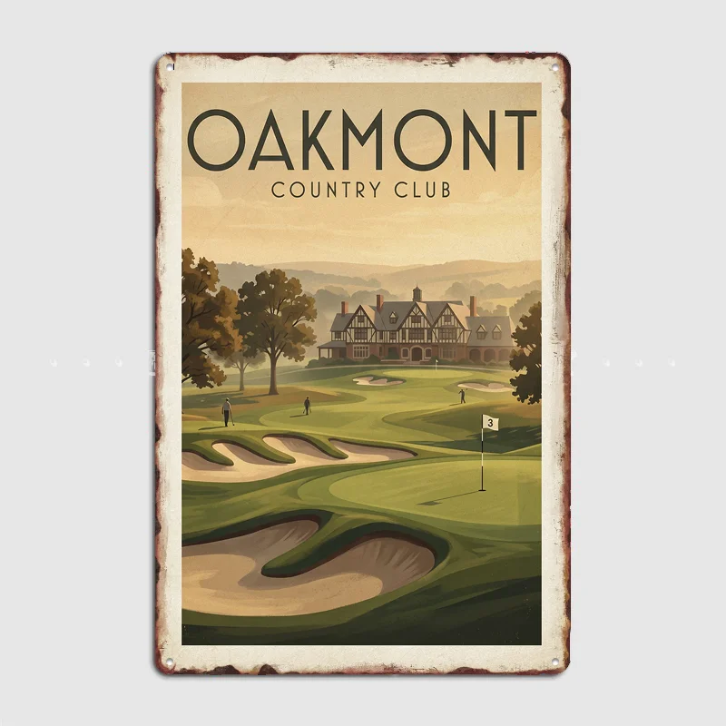 Фото Металлический постер Oakmont Country Club Golf, декоративная табличка для дома, бара, интерьера и экстерьера, украшение для стен №1