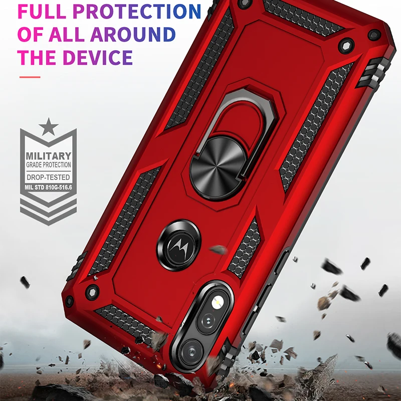 shockproof ring case for motorola e e5 play e6 plus e7 power anti drop bracket phone case back cover for moto e20 e30 e40 edge20 free global shipping