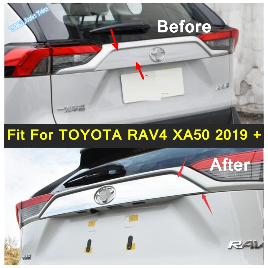 

Внешние запасные части, подходящие для TOYOTA RAV4 XA50 2019-2024, автоматическая задняя крышка багажника, декоративная полоса, Стайлинг автомобиля