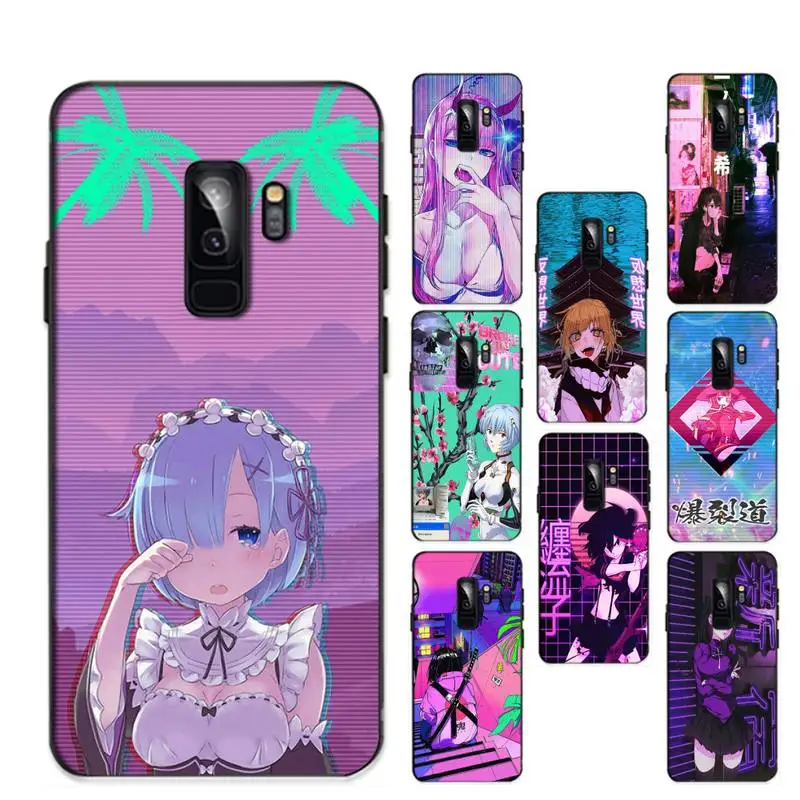 

Vaporwave Glitch Anime girl Phone Case For Samsung Galaxy S 20lite S21 S21ULTRA s20 s20plus for samsung S 21plus 20UlTRA capa