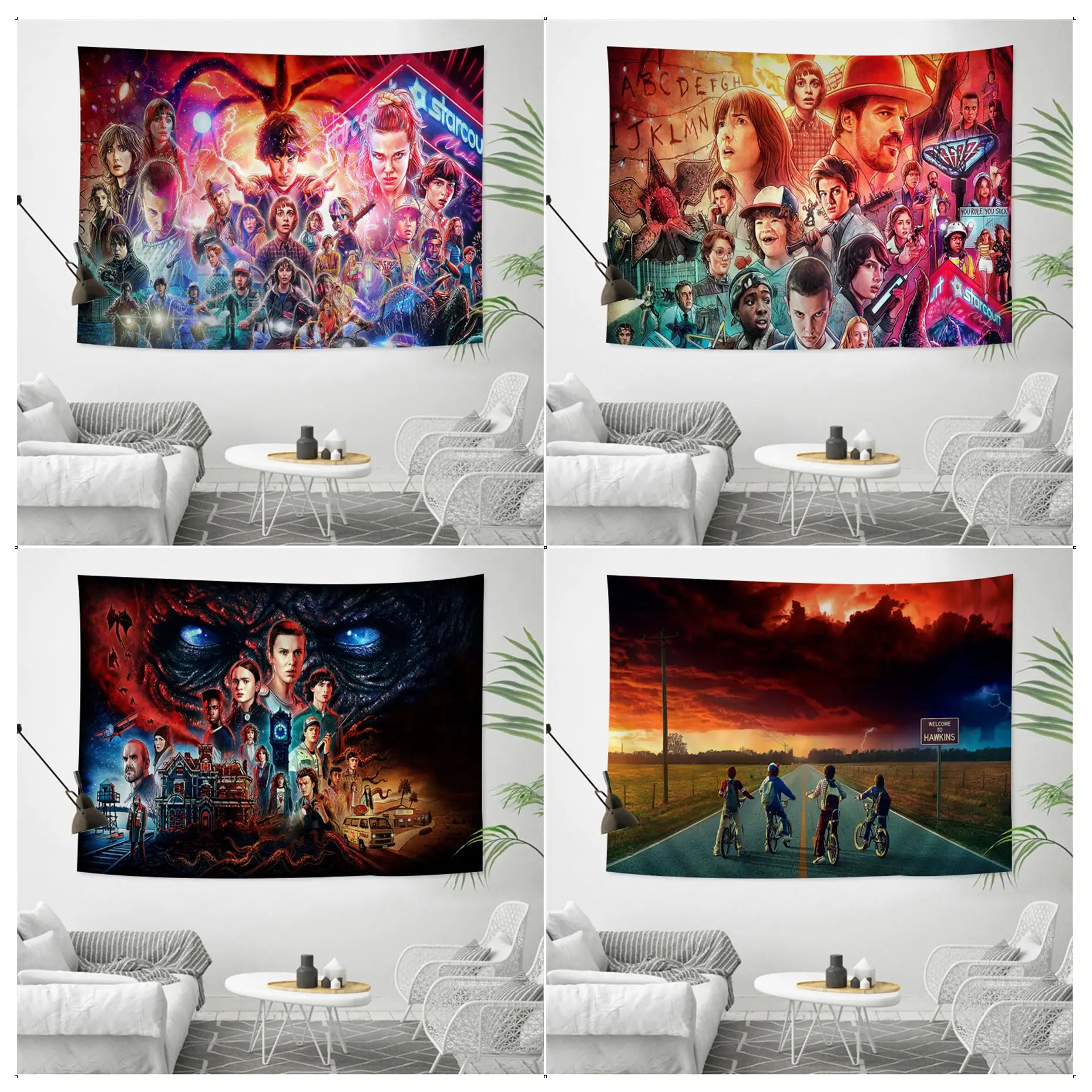 

Stranger Things Printing Tapestry Art Printing For Living Room Home Dorm Decor Home Decor