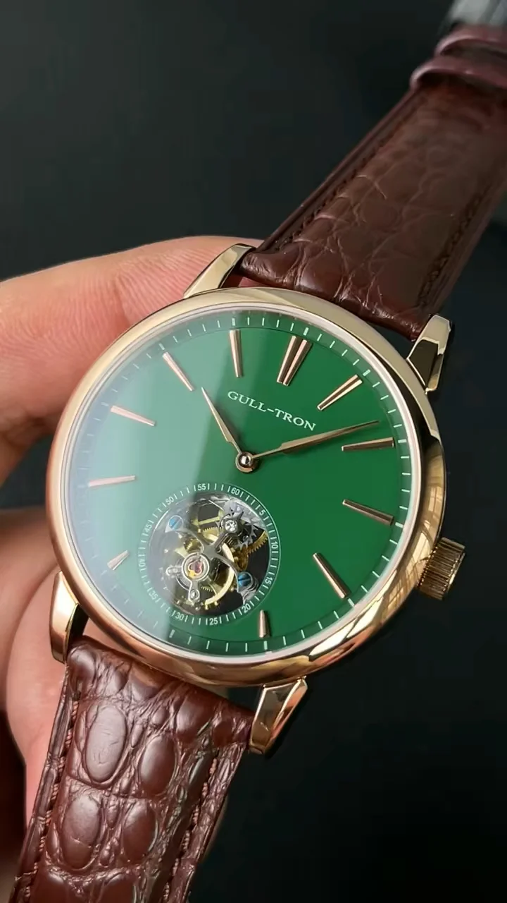 Фото Механизм Seagull Tourbillon ST8000, механические мужские часы с ручным управлением, цветной циферблат, модный литературный и популярный стиль №2
