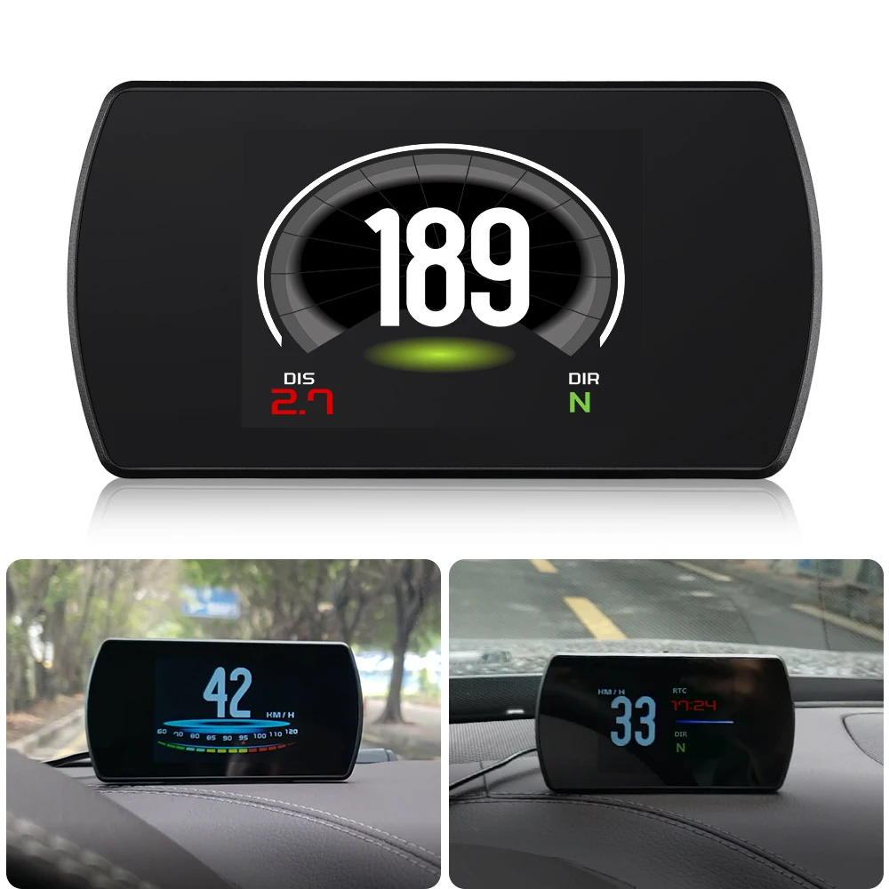 

Автомобильный дисплей на лобовом стекле T800, дисплей HUD, OBD2, GPS, двойная система, Автомобильный датчик, спидометр, считывание кода неисправности, автомобильный компьютер для вождения