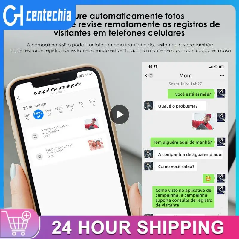 

Real-time Monitoring Wifi Doorbell Wireless Two-way Intercom Video Camera Alkaline Battery Wireless Video Doorbell