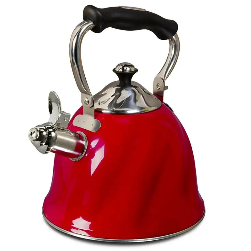 

2.3 Quart Tea Kettle in Red Kettle tea pot stainless Tea kettle black free sheeping Portable kettle Hervidor de agua electrico e