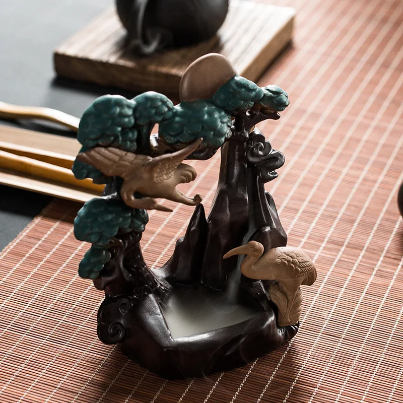 

Курильница для благовоний + 10 шт., конусы для благовоний, креативный домашний декор, курильница для благовоний для использования в стиле хо