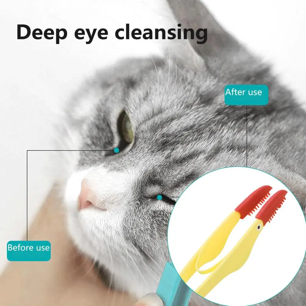 

Tear Stain Brush Soft Flexible Cat Dog Eye Combs Reusable Tear Stain Removers for Pet Supplies 2pcs Eye Brushes Dog Tear Comb