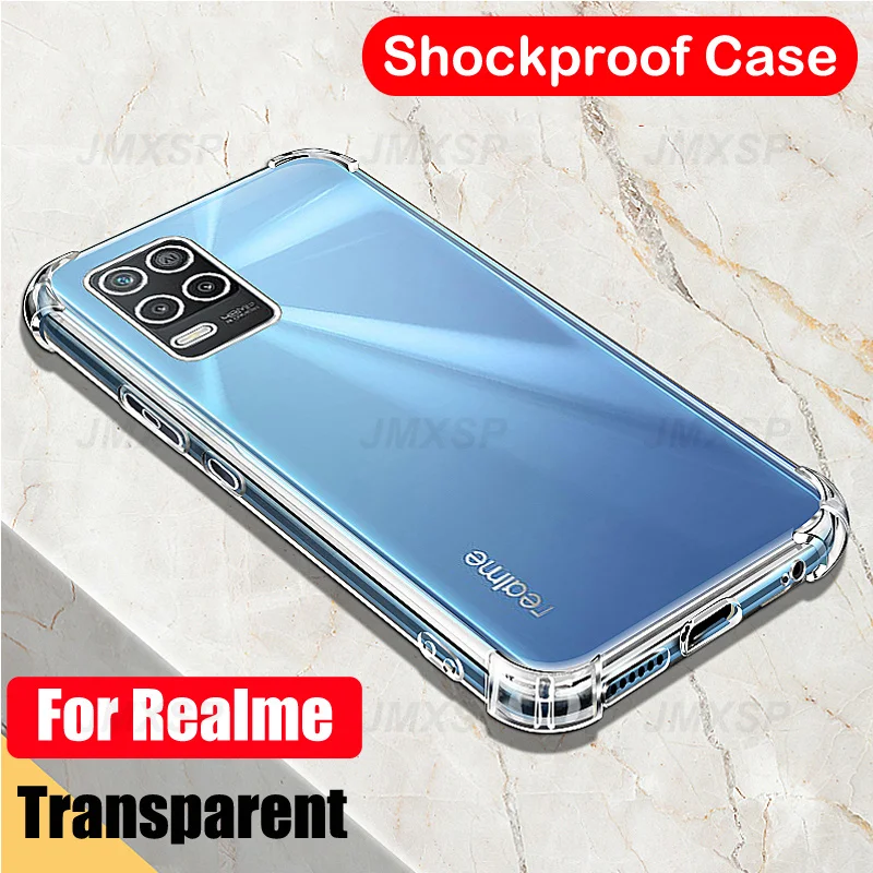 

Противоударный Прозрачный чехол для Realme 9, 8, 7, 6, 5 Pro, 9i, 8i, 8S, 7i, 6i, задний Чехол для Realme GT Neo, Narzo 30, 30A, 50A, чехол для телефона
