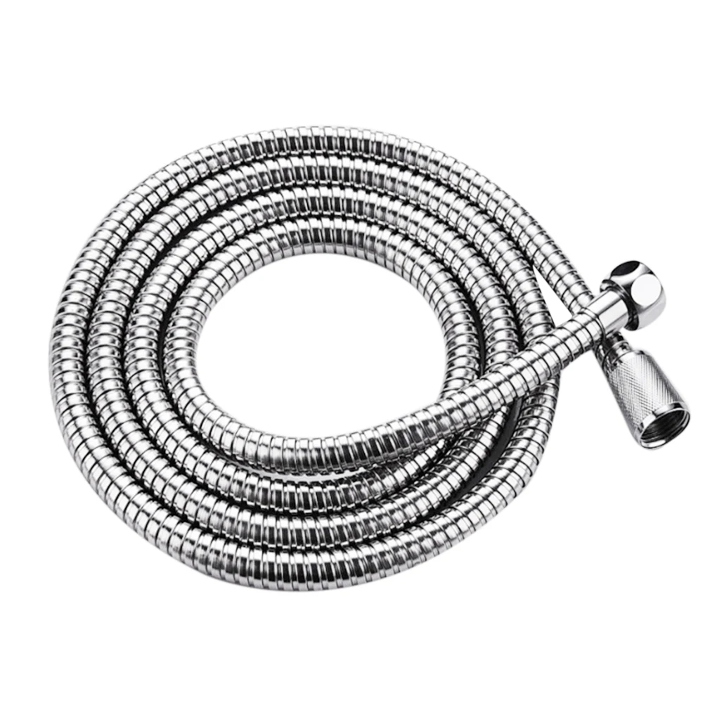 

Recableght Stainless Steel Double Buckle Water Pipe Flexible Shower Hose Bathroom Soft Tube Accessories Durable Easy To Install