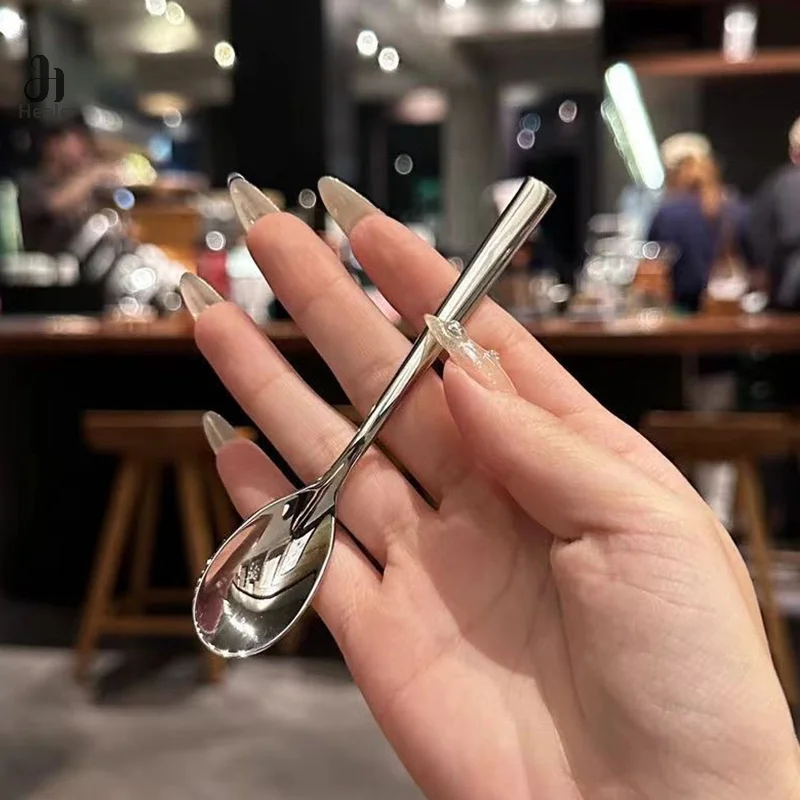 Маленькая круглая ложка из нержавеющей стали блендер для кофе бытовая приправ