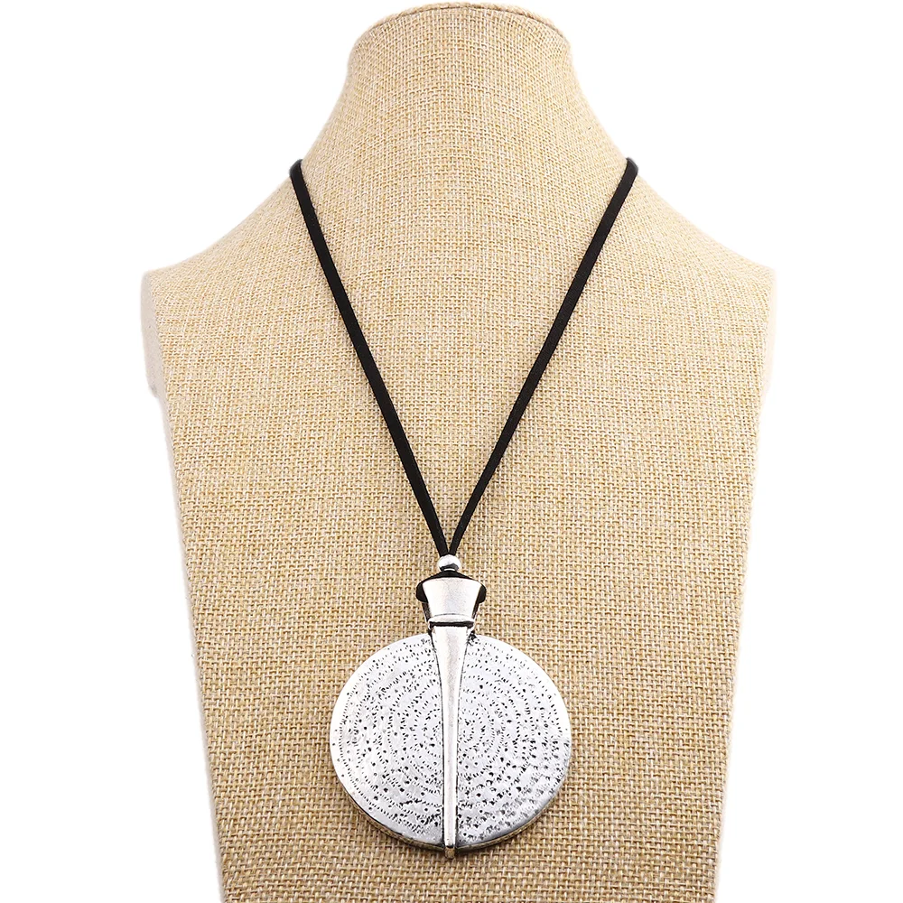 1 х тибетский серебряный богемный большой зажим медальон круглый кулон ожерелье