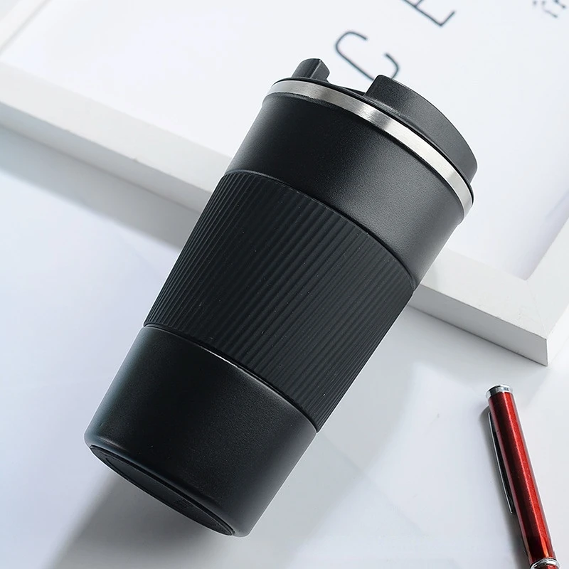 Mug With Non-slip Keep Cold Hot Case Car Vacuum Flask Travel Insulated Bottle
