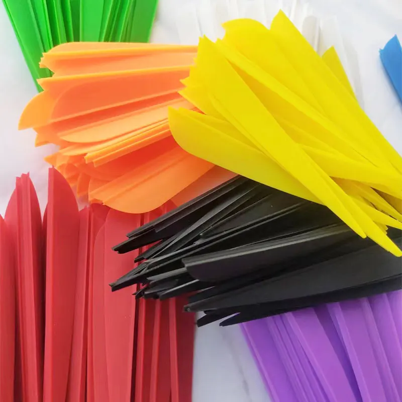 36 Pz/Lotto Rubber Arrow Vanes 4 Pollici Plastic Fletch Vanes Piume Di Tiro Con L'Arco Per Arco Da Caccia Tiro Con L'Arco Fai Da Te