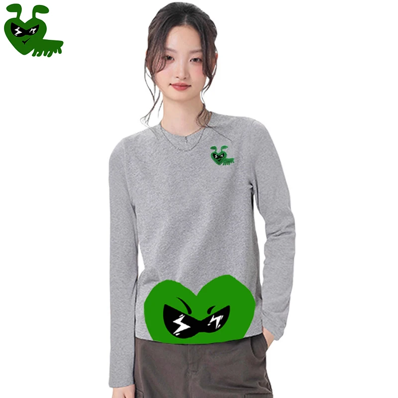 Женская футболка Break Egg с мультяшным муравьем и вышивкой в форме полусердца