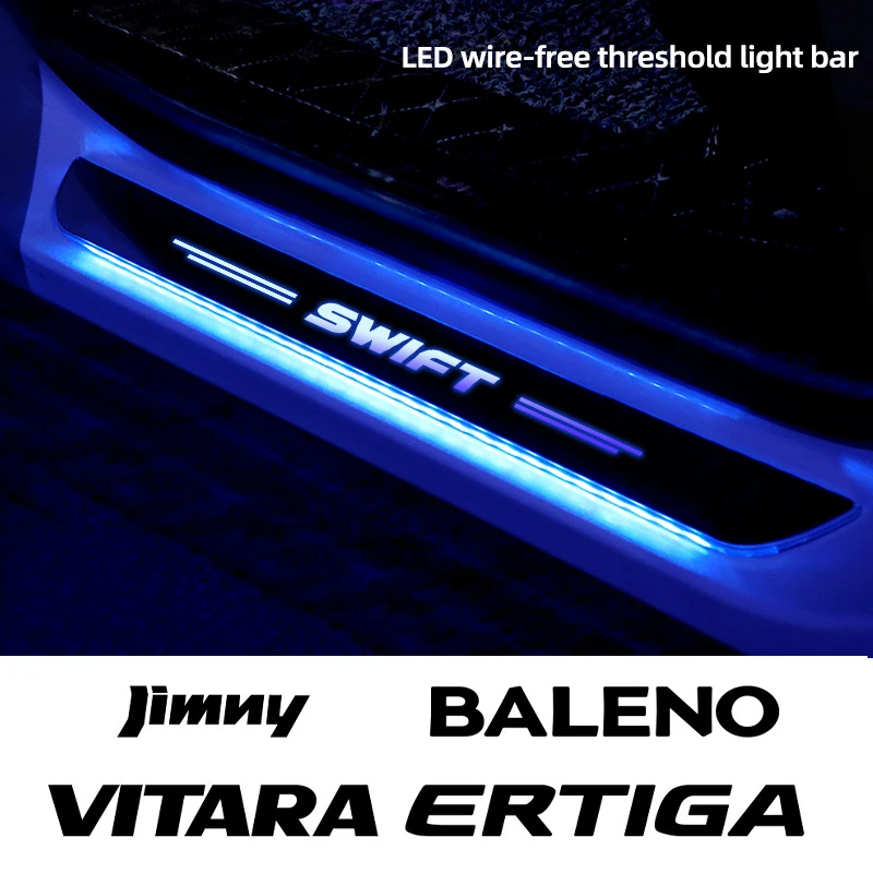 

Car Acrylic LED Welcome Pedal Door Sill Light For Suzuki Jimny Swift Grand Vitara Ignis Alto Baleno SX4 Samurai S-Cross Celerio