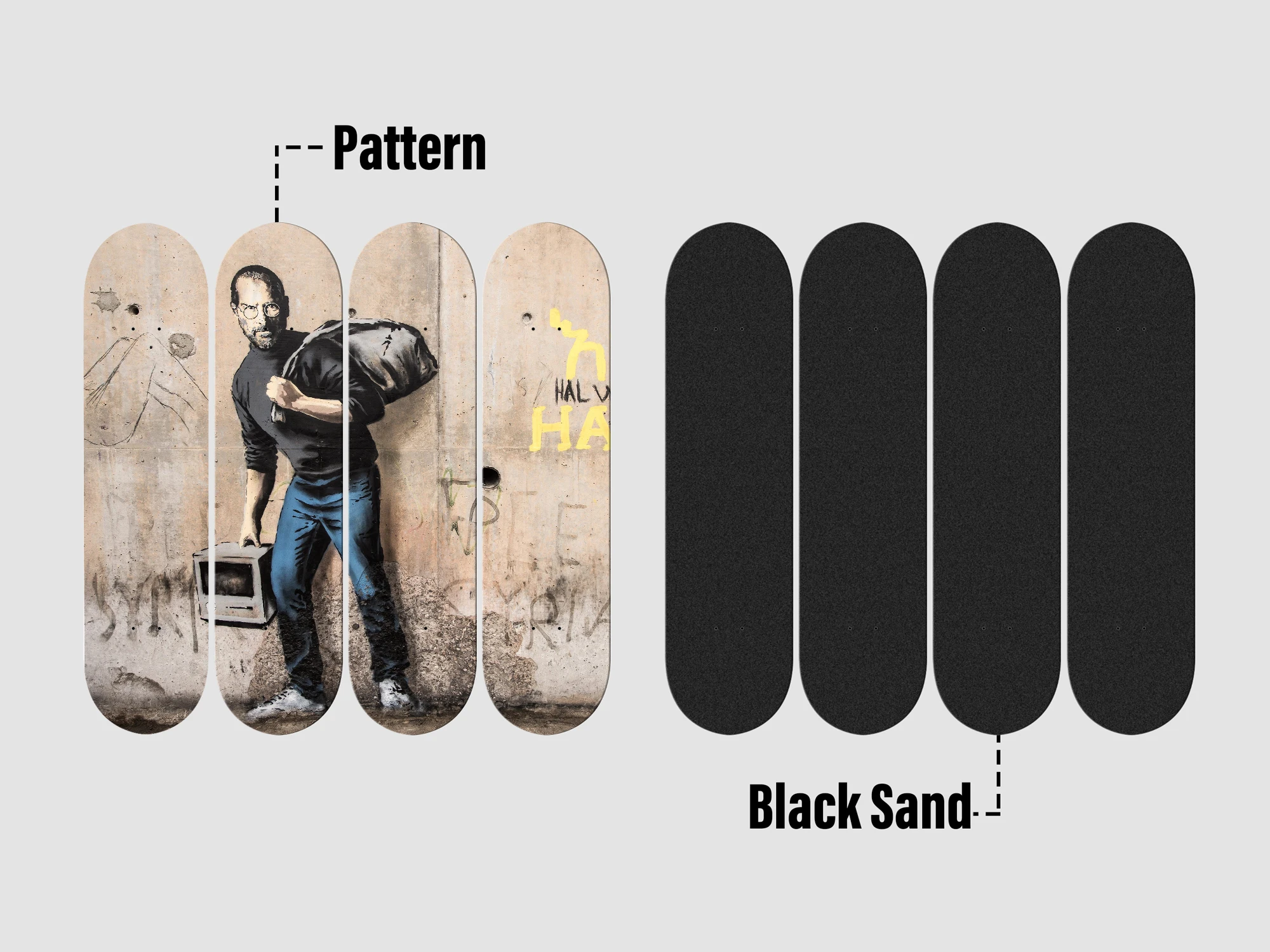 Винтажная Бэнкси Скейтборд настенное искусство граффити скейт-палуба настенная