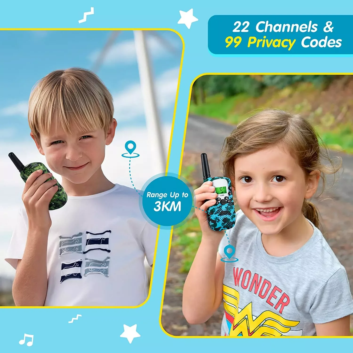 

NEW Children's Two Way Radio Kids Birthday Gift Child Toys For Boys Girls T388 FRS PMR Walkie Talkie Walkie