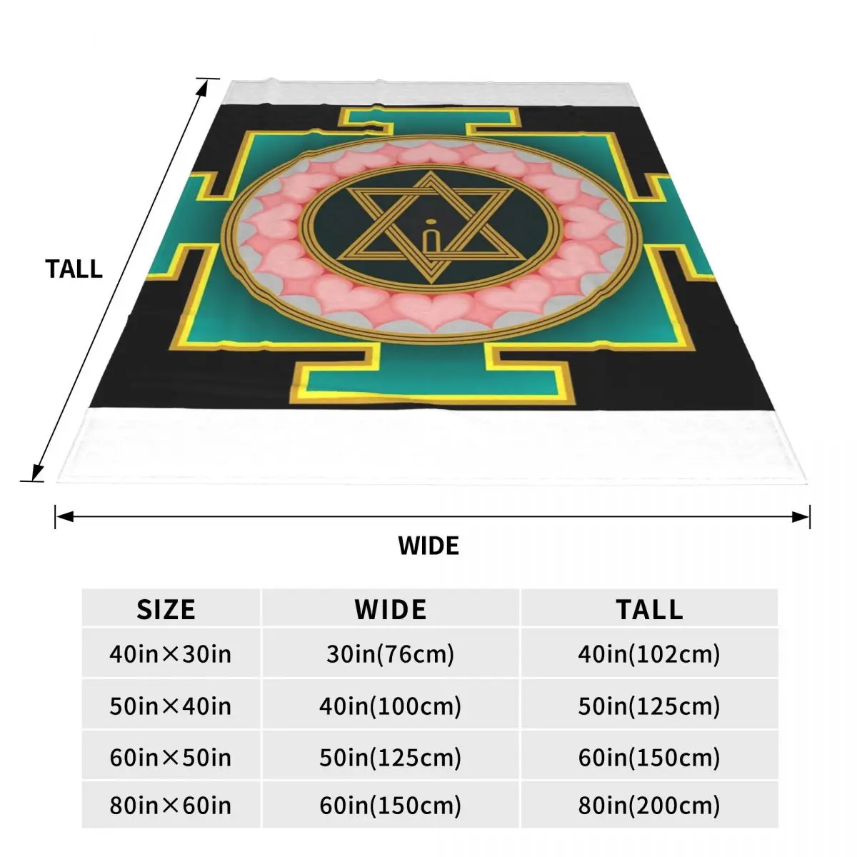 Плед Tripur Sundari Yantra покрывало на кровать аниме покрывала размер Queen