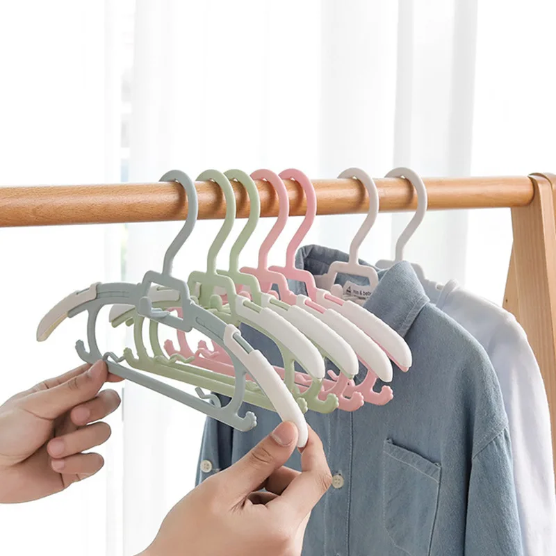 

Hanger Anti-Slip Traceless Hanger Household Retractable Storage Clothes Hanger Baby Multi-Functional Clothes Hanger