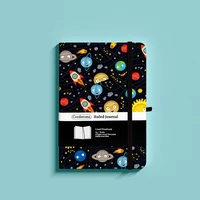 dark space lined notebook a5 hard cover notepad business office students 100gsm ruled journal