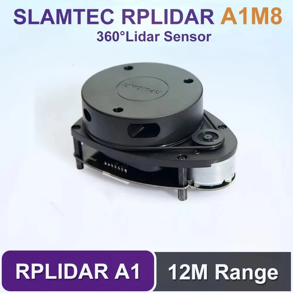 Фото DroMaSlamtec RPLIDAR A1 2D, 360 градусов, радиус сканирования 12 м, сенсор-сканер LIDAR A1M8 для предотвращения столкновений и навигации роботов. №3