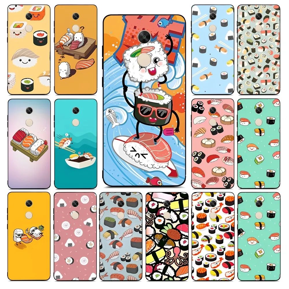 

Food Sushi Phone Case For Redmi Note 4 X 5 A 6 7 8 Pro T 9 Pro 9S 10 Pro 11 Pro 11S 11Epro PocoM3pro