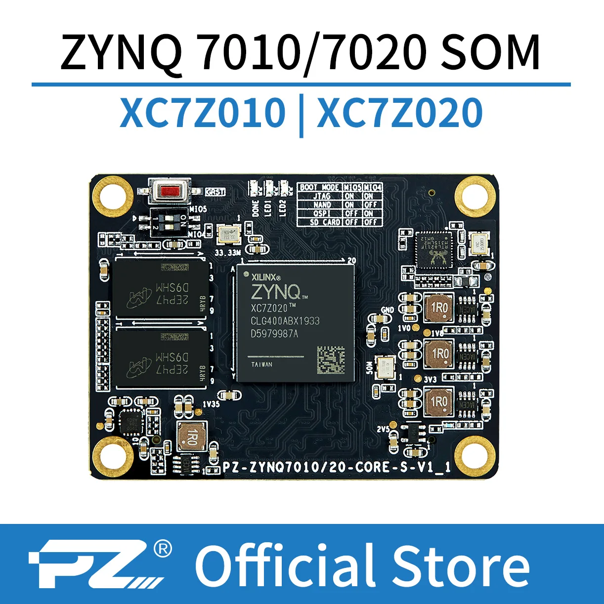 PUZHI SoM 7010 7020: Xilinx SoC ZYNQ 7000 XC7Z010 XC7Z020 FPGA Core Board Industrial Grade  System on Module