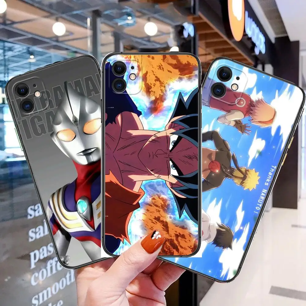 

For iPhone 13 Pro Max 12 11 Pro Max 8 PLUS 7PLUS 6S XR X XS 6 mini se Phone Case Black Cover cartoon theme
