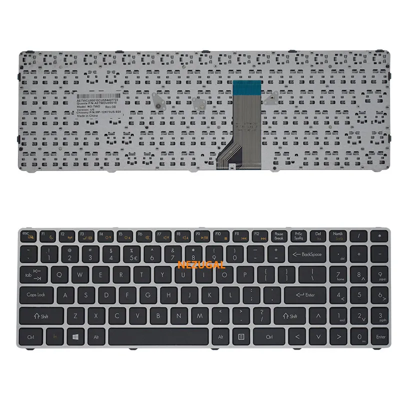 

US Laptop Keyboard Standard For Hasee K570C K610D S500 X3P X3pro TWD 2 QTS502