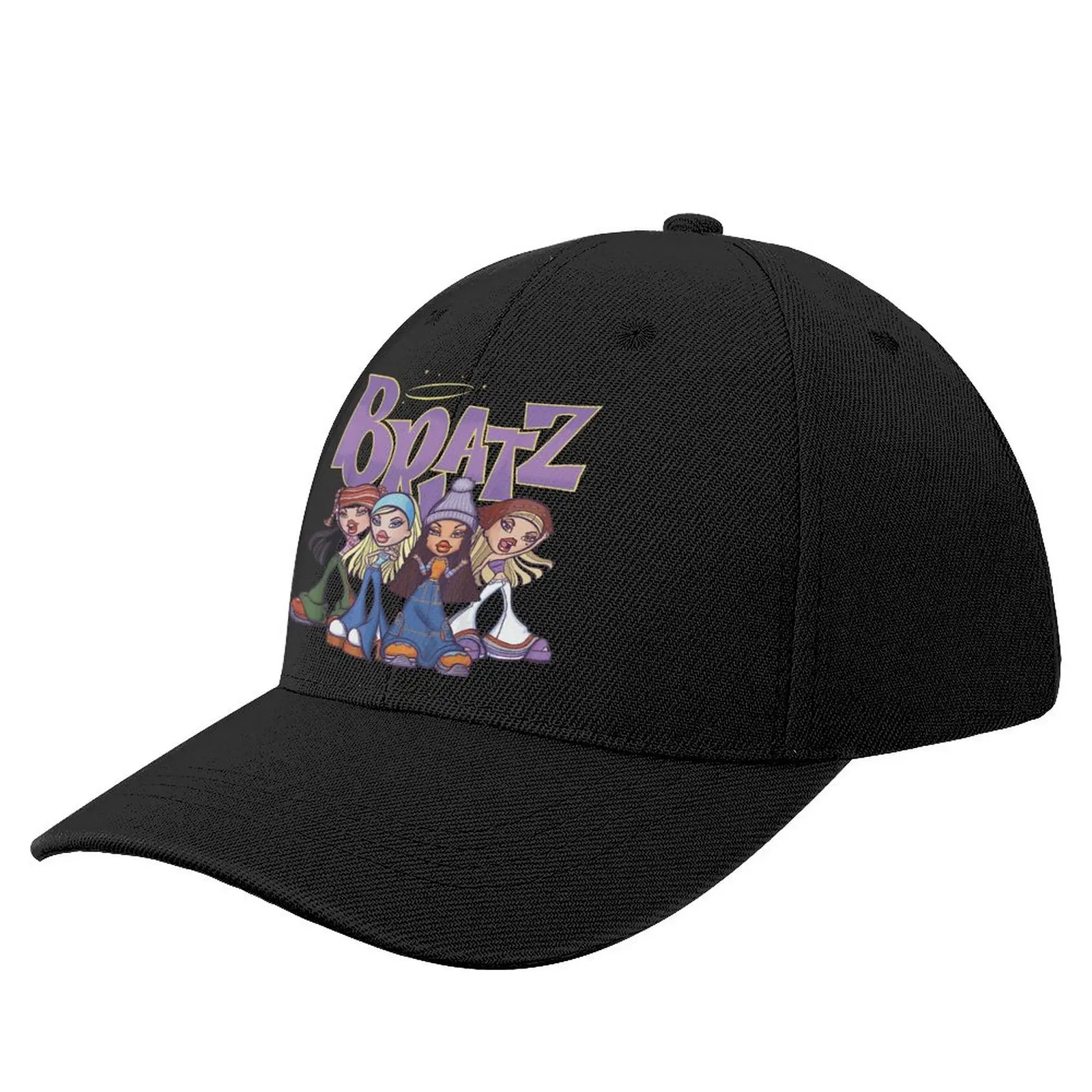 

Bratz Original Four Group Shot Logo Baseball Cap Doll Makeup Angel Style Feminsim Fashion Cool Man Hip Hop Hats Running Caps