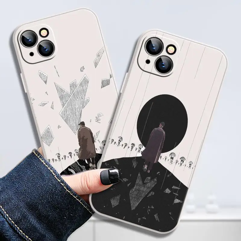 

Man On Road Phone Case For iPhone 13 Mini 11 X Xr Xs 13 6 6s 7 7P 8 Plus 12 Max Pro Mini SE 2020 Gepi Capa Fashion Etui Talkie