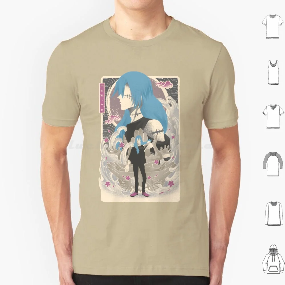 Футболка Musha-E Mahito для мужчин и женщин хлопковая рубашка с принтом сделай сам