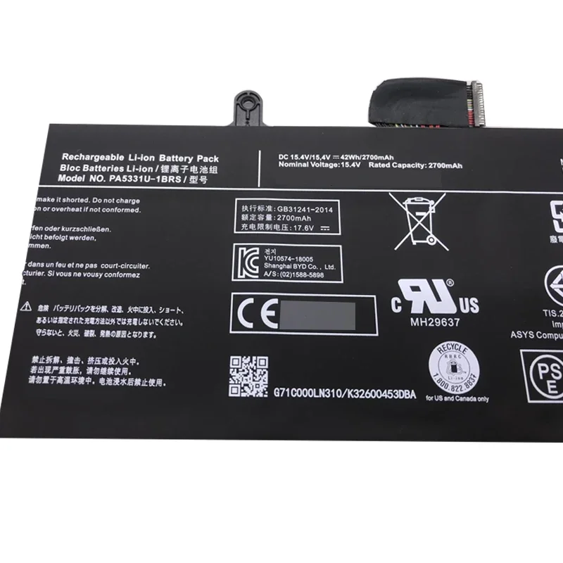 LMDTK Новый аккумулятор PA5331U-1BRS 15 4 В 42 Втч для ноутбука Toshiba Portege Dynabook PTG TEC X30L A40-G R30-A
