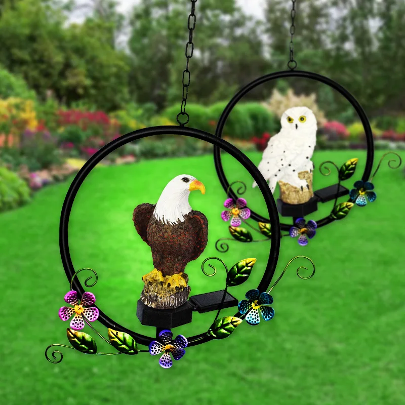 

Solar Garden Lamp Resin Parrot Pendant Solar LED Induction Lamp Garden Landscape Lawn Lamp Wind Bell Light Courtyard Decoration
