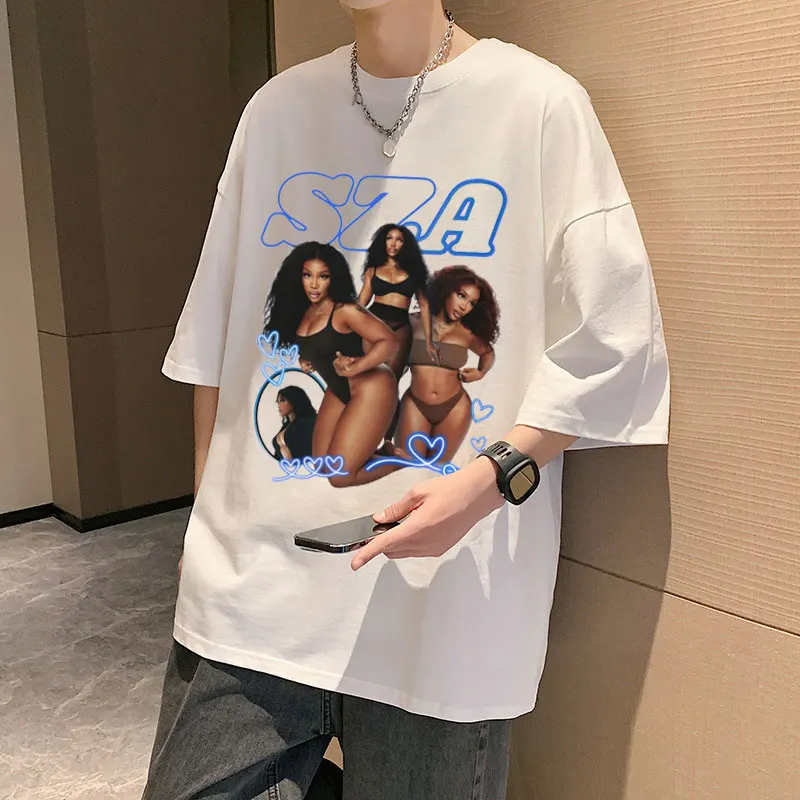 

SZA 2023 Concert Tour T Shirt SOS Good Days Print T-shirt Men's Women's 90s Vintage Aesthetic Short Sleeve T Shirts Streetwear
