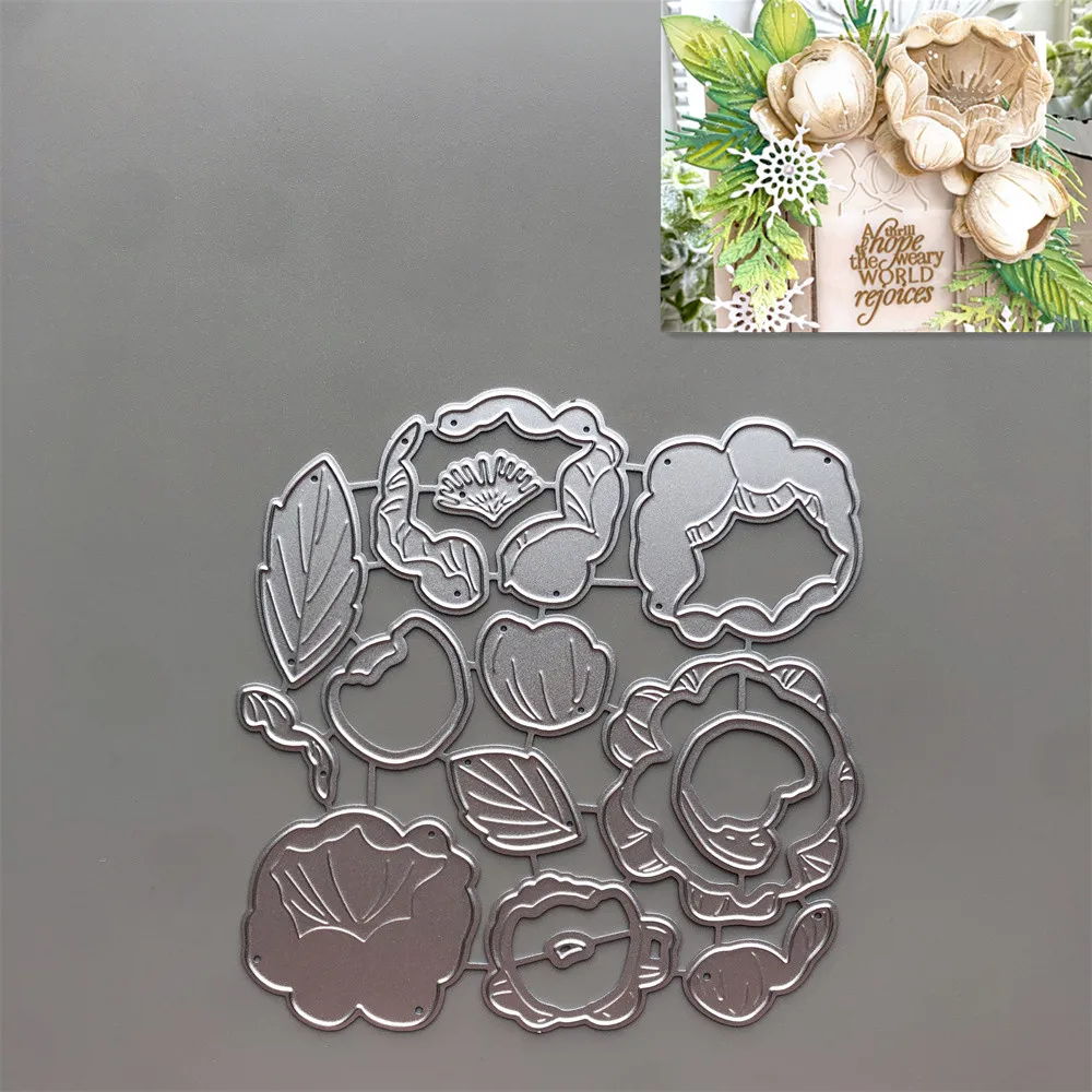 Новинка 2022 трафареты для вырезания листьев металлические поздравительной