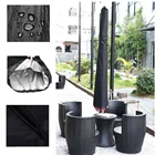 Пляжный зонт Abdeckung 2 размера, водонепроницаемый пылезащитный чехол для улицы, сада, ресторана, кафе, чехол от солнца, прочная черная ткань Оксфорд