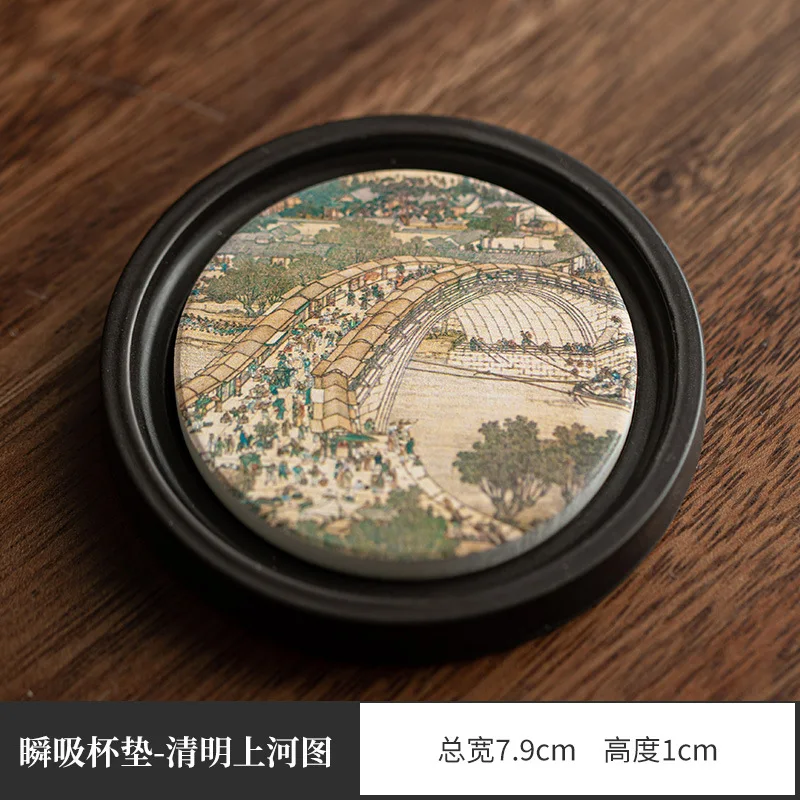 

Новые бакелитовые подставки для чая в китайском стиле с всасыванием воды, кунг-фу, чай, бытовой держатель для чашки чая, коврик, аксессуары для церемонии