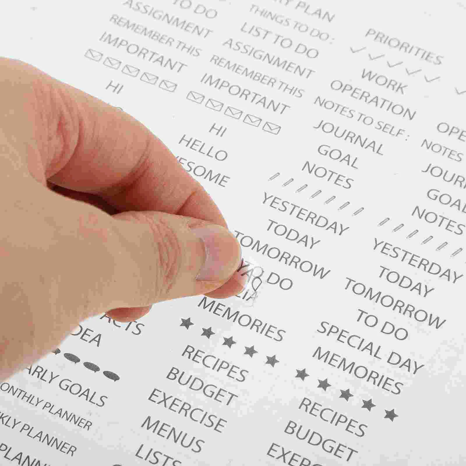 4 листа блокноты наклейки на месяц планирования DIY планировщик аппликация