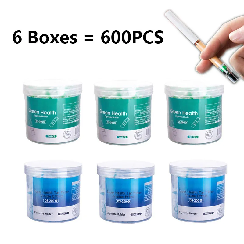 

Set Acrylic Disposable Container Filter 600pcs Reduce Holder Accessories Tar Cleaning Cigarettes Smoking Filter Smoking Pipe