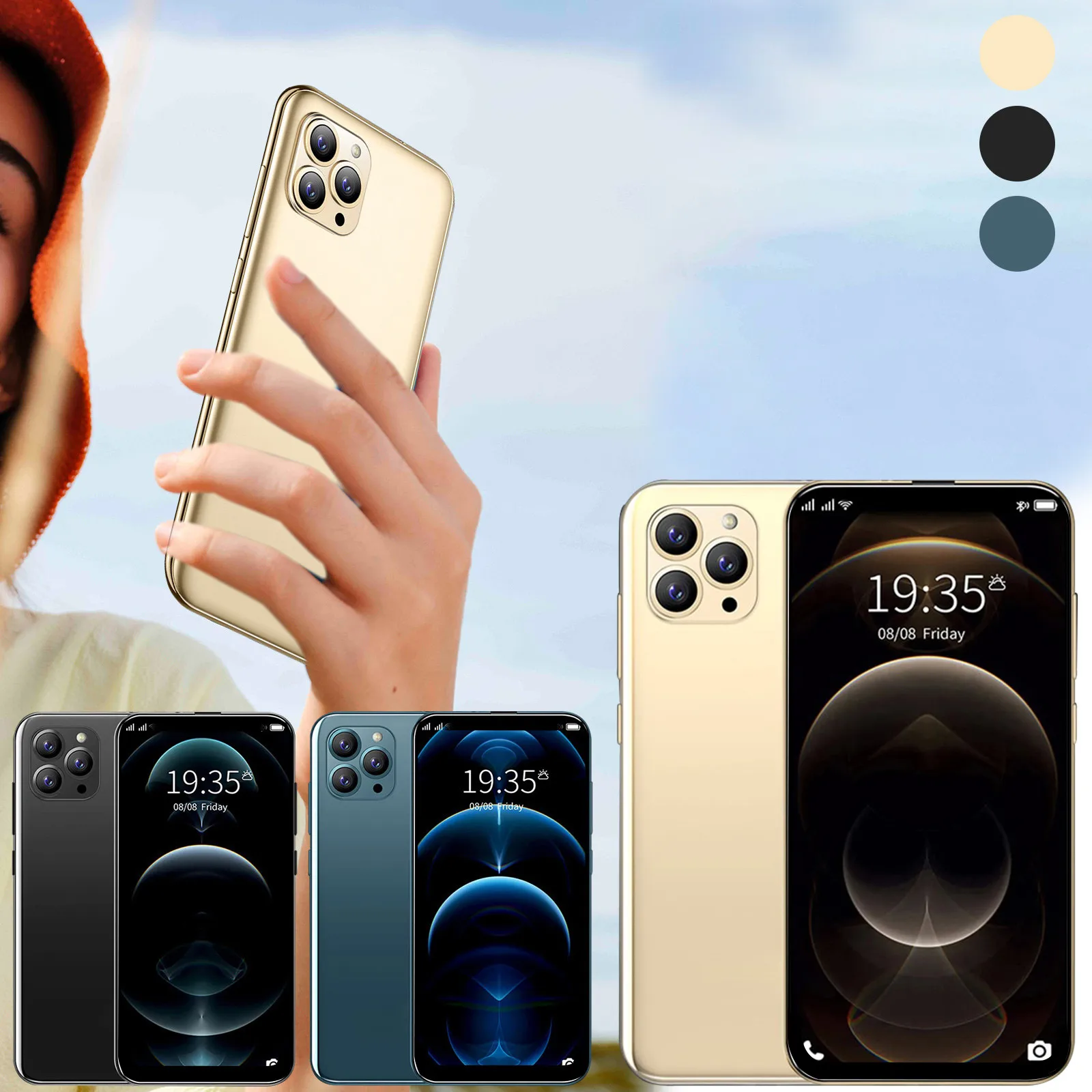 Дешевые многофункциональные смартфоны большой экран 7 2 дюйма Android RAM2GB + ROM16GB