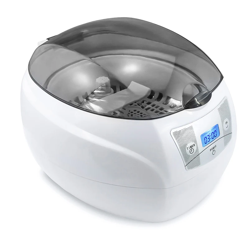 Limpiador ultrasónico de 750ML, máquina de limpieza por vibración de 40Khz, lavado de alta frecuencia, joyería, gafas, reloj, anillo pequeño
