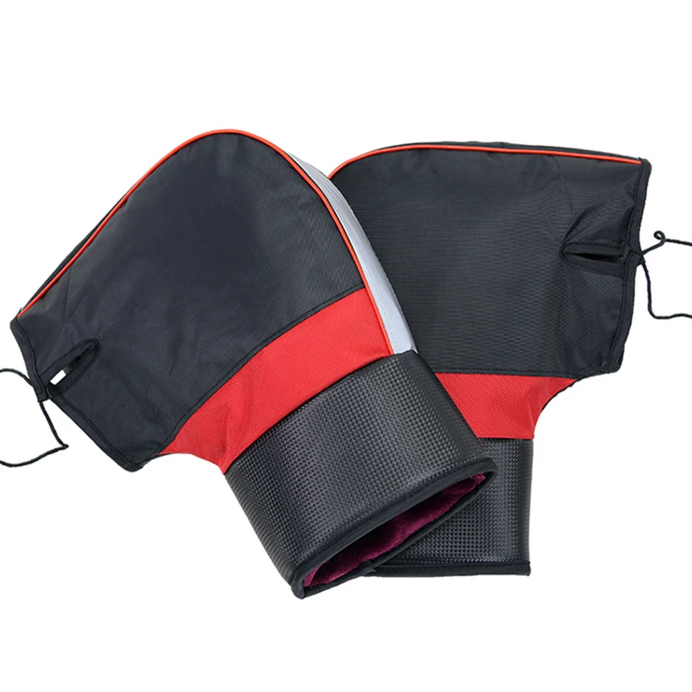 

Autumn Winter Bicycle Handle Gloves Motorcycle Snowmobile Reflective Warm Gloves Muffs Protective Thick Warm Grip Handle Bar
