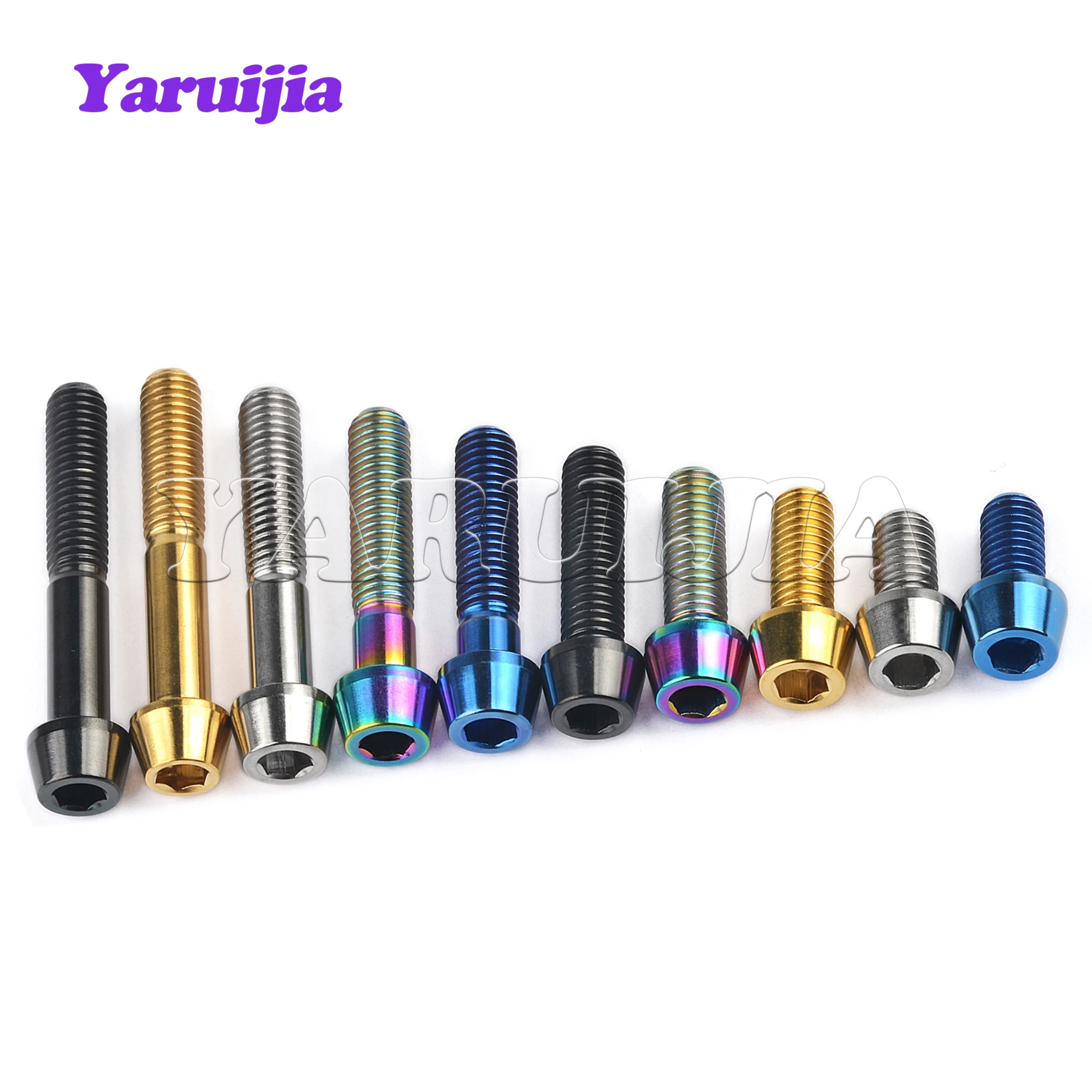 Фото Yaruijia Titanium Bolt M8x15-70mm DIN912 Cylindrical Head Hex Screw is Used for Motorcycle Car Modification №4
