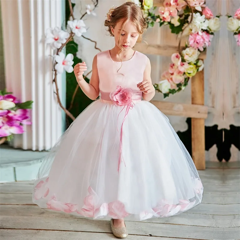 

New Stock Arrival Flower Dresses For Girls Summer Kids Clothes Wedding Ball Gown Baby Girl Infant Dress Party Costumes Christmas